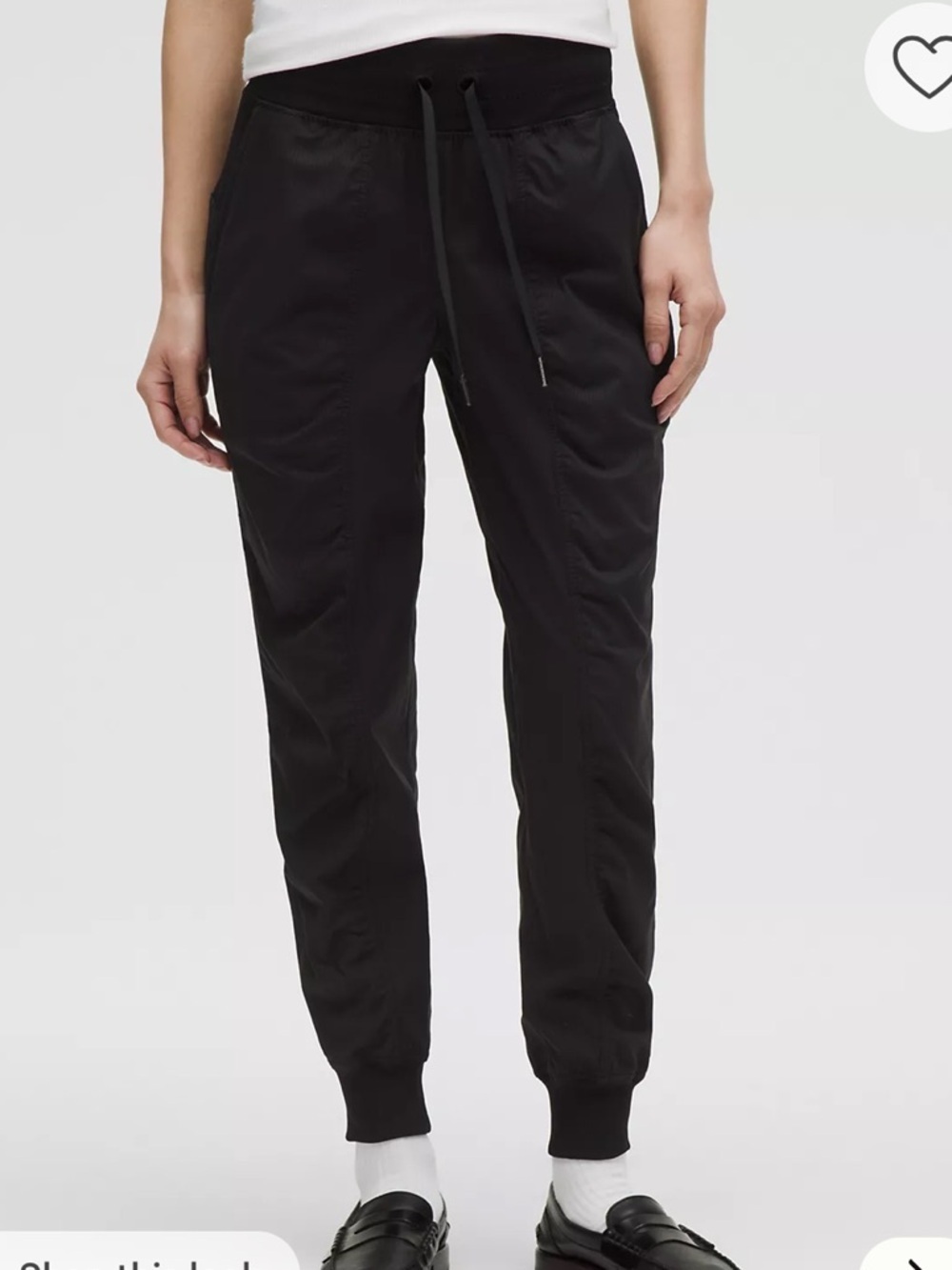 lululemon athletica Black Mid-Rise Track Jogger